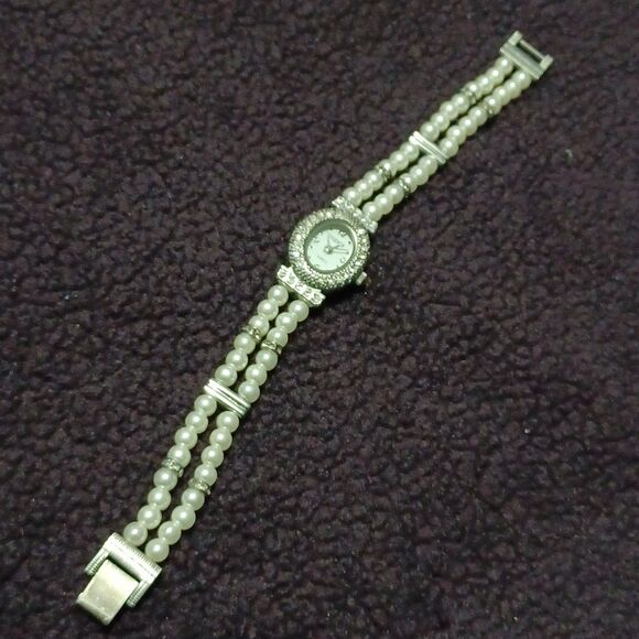 Studio! Accessories - STUDIO! Faux Pearl and Rhinestone Watch